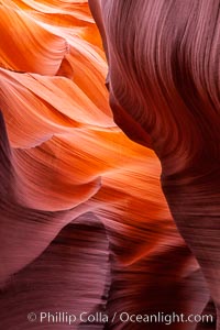 Lower Antelope Canyon, a deep, narrow and spectacular slot canyon lying on Navajo Tribal lands near Page, Arizona, Navajo Tribal Lands