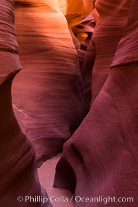 Lower Antelope Canyon, a deep, narrow and spectacular slot canyon lying on Navajo Tribal lands near Page, Arizona, Navajo Tribal Lands