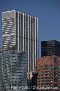 Lower Manhattan skyline viewed from the Brooklyn Bridge, New York City