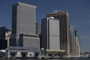 Lower Manhattan skyline viewed from the Hudson River, New York City