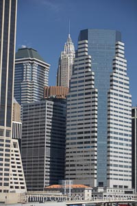 Lower Manhattan skyline viewed from the Hudson River, New York City