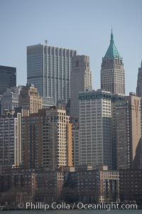 Lower Manhattan skyline viewed from the Hudson River, New York City