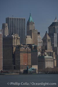 Lower Manhattan skyline viewed from the Hudson River, New York City