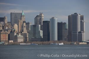 Lower Manhattan skyline viewed from the Hudson River, New York City