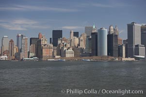 Lower Manhattan skyline viewed from the Hudson River, New York City