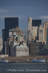 Lower Manhattan skyline viewed from the Hudson River, New York City