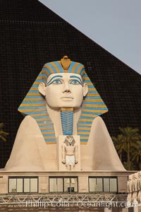 Egyptian Sphinx, replica, front entrance of the Luxor Hotel in Las Vegas