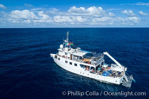 M/V Nautilus Undersea at Clipperton Island.  Clipperton Island, a minor territory of France also known as Ile de la Passion, is a small (2.3 sq mi) but  spectacular coral atoll in the eastern Pacific. By permit HC / 1485 / CAB (France)
