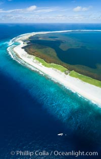 Aerial photo of M/V Nautilus Undersea at Clipperton Island.  Clipperton Island, a minor territory of France also known as Ile de la Passion, is a small (2.3 sq mi) but  spectacular coral atoll in the eastern Pacific. By permit HC / 1485 / CAB (France)