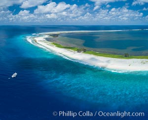 Aerial photo of M/V Nautilus Undersea at Clipperton Island.  Clipperton Island, a minor territory of France also known as Ile de la Passion, is a small (2.3 sq mi) but  spectacular coral atoll in the eastern Pacific. By permit HC / 1485 / CAB (France)