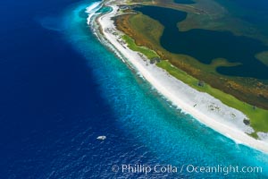 Aerial photo of M/V Nautilus Undersea at Clipperton Island.  Clipperton Island, a minor territory of France also known as Ile de la Passion, is a small (2.3 sq mi) but  spectacular coral atoll in the eastern Pacific. By permit HC / 1485 / CAB (France)