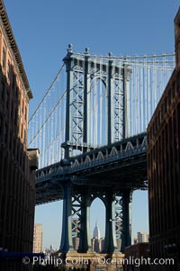 Manhattan Bridge viewed from Brooklyn, New York City