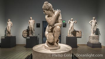 Marble statue of a naked Aphrodite crouching at her bath, Roman, 2nd century AD, British Museum, London, United Kingdom