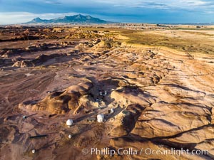 Mars Desert Research Station, set amid beautiful Mars-like "Bentonite Hills", near Hanksville, Utah