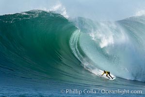 Twiggy Baker, finals, Mavericks Surf Contest, 2006, Half Moon Bay, California.