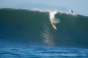 Josh Loya of Santa Cruz in heat two, Loya would advance to the semis, Mavericks surf contest, February 7, 2006, Half Moon Bay, California