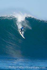 Brazilian Danilo Couto in heat three, Couto would advance to the semis, Mavericks surf contest, February 7, 2006, Half Moon Bay, California