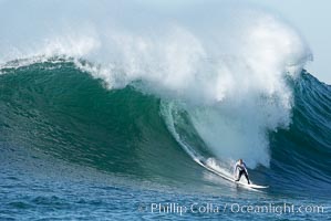 Evan Slater, final round, Mavericks surf contest (fifth place), February 7, 2006. Half Moon Bay, California, USA, natural history stock photograph, photo id 15340
