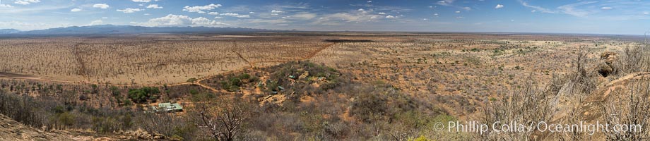 Meru National Park landscape, viewed from atop Elsa's Kopje