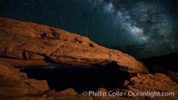 Mesa Arch and Milky Way at night. Canyonlands National Park, Utah, USA, natural history stock photograph, photo id 27829