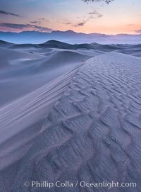 Mesquite Dunes sunrise, dawn, clouds and morning sky, sand dunes.