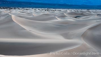 Mesquite Dunes at sunrise, dawn, clouds and morning sky, sand dunes, Death Valley National Park, California