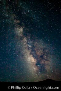 The Milky Way Galaxy, galactic center rising over Death Valley.