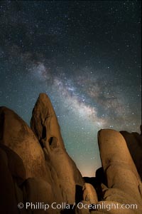 Milky Way over Joshua Tree National Park. California, USA, natural history stock photograph, photo id 28411