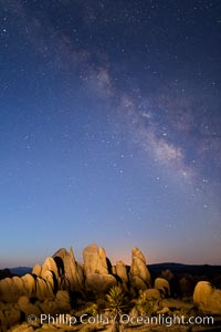 Milky Way over Joshua Tree National Park at Astronomical Twilight