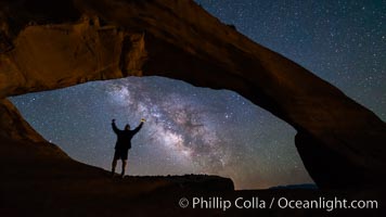 Milky Way and Stars through Wilson Arch, Moab, Utah
