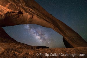 Milky Way and Stars through Wilson Arch, Moab, Utah