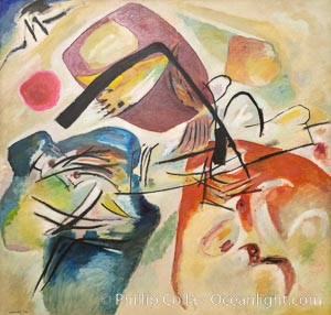 Mit dem schwarzen Bogen, 1912, Vassily Kandinsky, Le Centre Pompidou. Paris, Musee National dArt Moderne