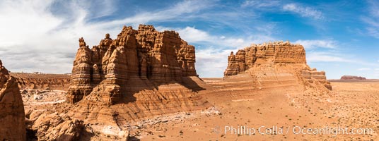 Molly's Castle, aerial view, Goblin Valley State Park