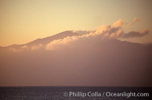 Molokai summit and cloud, viewed from west Maui.
