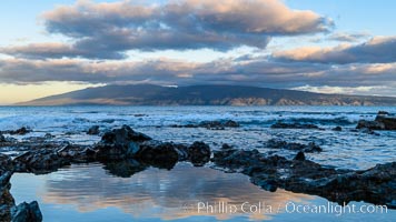 Molokai at Sunrise from Napili Point, West Maui, Hawaii