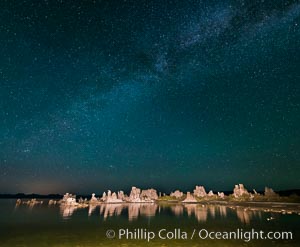 Tufa and Stars at Night, Milky Way galaxy, Mono Lake, California