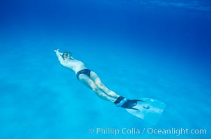 Freediver and monofin