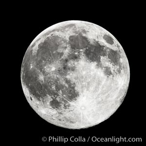 The Moon.  Full Moon, Earth Orbit, Solar System, Milky Way Galaxy, The Universe