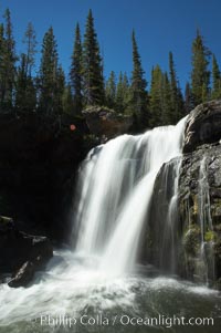 Moose Falls is a 30 foot drop in the Crawfish Creek just before it joins the Lewis River, near the south entrance to Yellowstone National Park