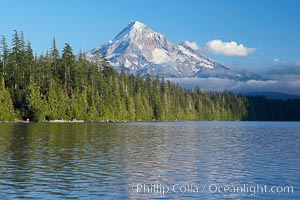 Mount Hood rises above Lost Lake, Mt. Hood National Forest, Oregon