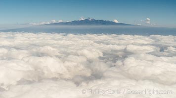Mount Kenya, aerial view from near Meru National Park
