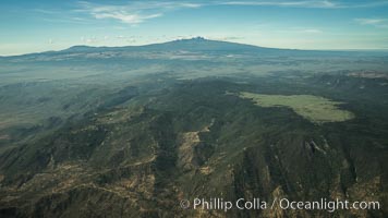 Mount Kenya, aerial view from near Meru National Park