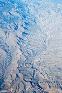 Mountains east of Roosevelt Lake, near Gila, aerial view