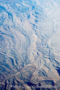 Mountains east of Roosevelt Lake, near Gila, aerial view