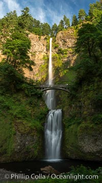 Multnomah Falls. Plummeting 620 feet from its origins on Larch Mountain, Multnomah Falls is the second highest year-round waterfall in the United States. Nearly two million visitors a year come to see this ancient waterfall making it Oregon's number one public destination, Columbia River Gorge National Scenic Area