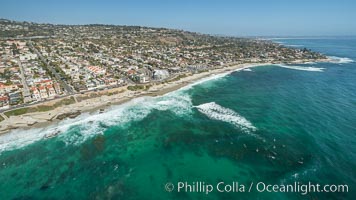 Aerial photo of Nautilus Street and  La Jolla Coast