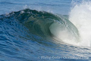 Breaking wave. The Wedge, Newport Beach, California