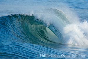 Breaking wave. The Wedge, Newport Beach, California