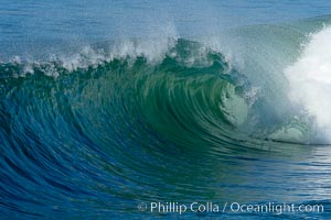 Breaking wave. The Wedge, Newport Beach, California