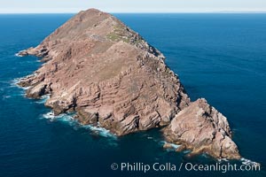 North Coronado Island, Mexico, southern point looking north, aerial photograph, Coronado Islands (Islas Coronado)